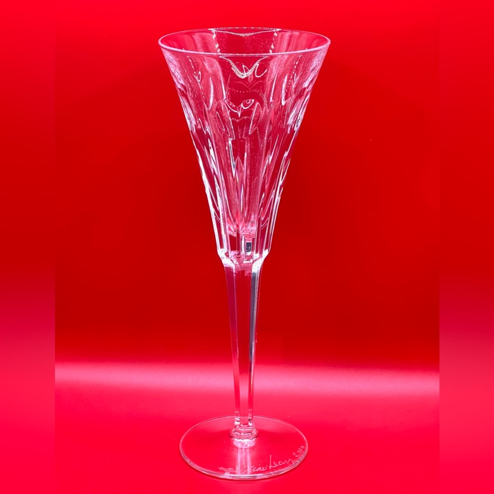 Waterford Crystal Millennium Love Heart Toasting Champagne Flute Glass 9.2 in